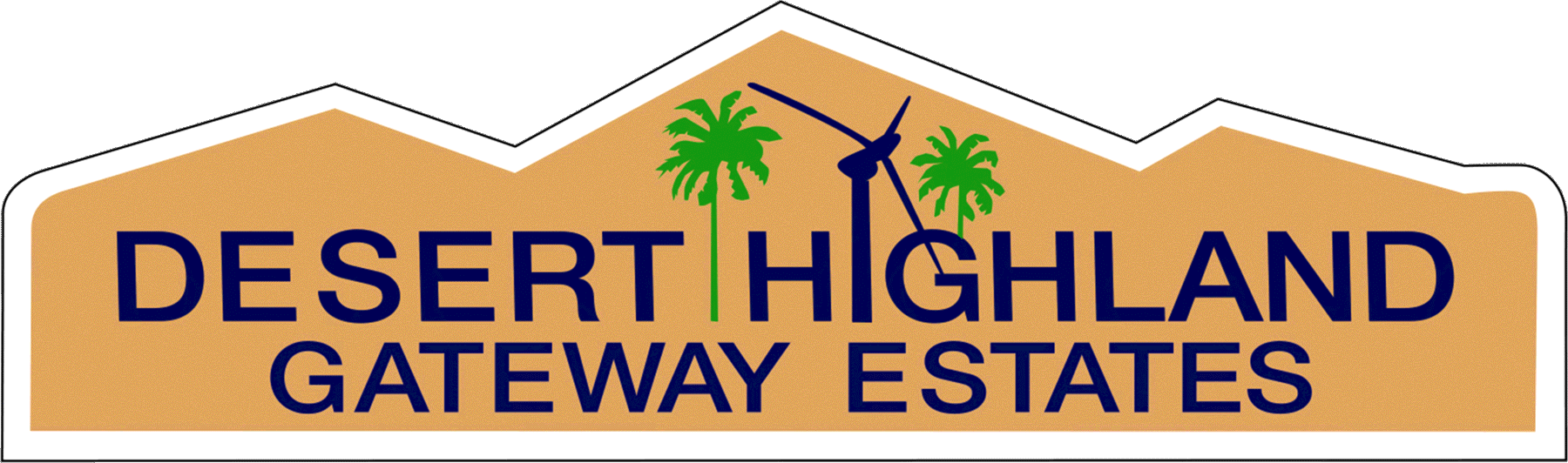 Desert Highland / Gateway neighborhood identity sign