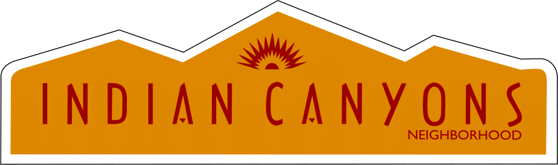 Indian Canyons neighborhood identity sign