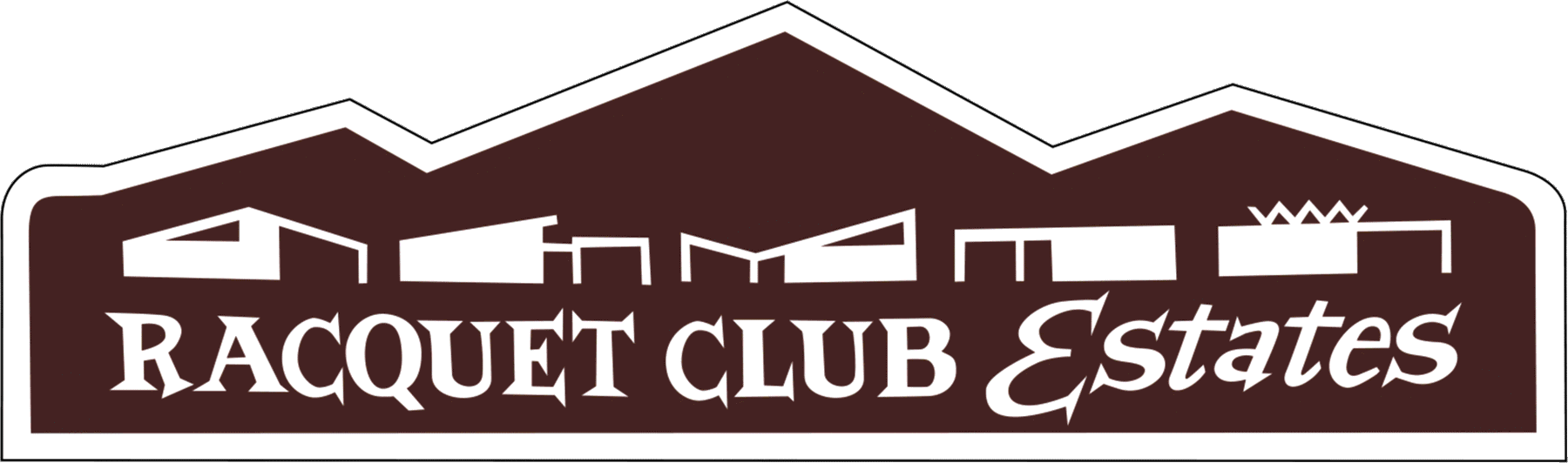 Racquet Club Estates neighborhood identity sign